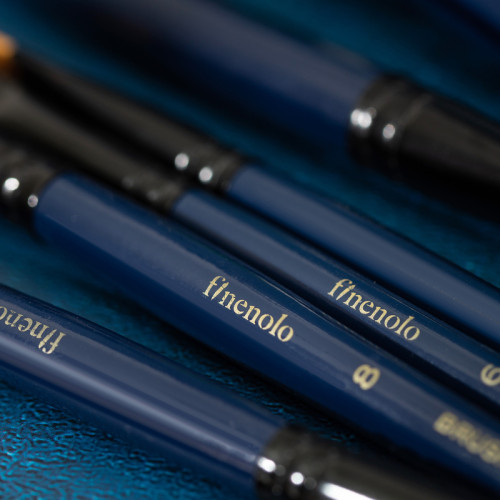 Набор кистей DELI "Finenolo", круглая №2, плоская №6,8, овальная №6,8,10, синтетика, 6 штуки в уп.