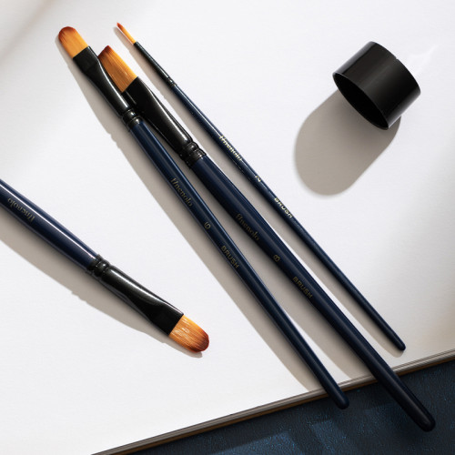 Набор кистей DELI "Finenolo", круглая №2, плоская №6,8, овальная №6,8,10, синтетика, 6 штуки в уп.