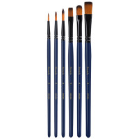 Набор кистей DELI "Finenolo", нейлон, 6 штук в уп.,  №4, 6, 8