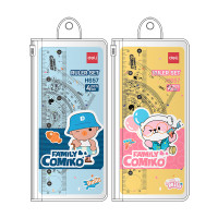 Набор линеек Deli "Comico Family" (угольник 2 шт, линейка 15 см, транспортир)