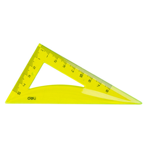Набор линеек Deli "Pioneer" (треугольник .2 шт, линейка 15 см,транспортир), ассорти