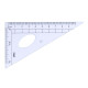 Набор линеек Deli "Uspire" (треугольник .2 шт, линейка 15 см,транспортир), прозрачный
