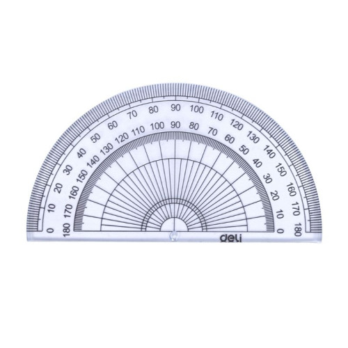 Набор линеек Deli "Uspire" (треугольник .2 шт, линейка 15 см,транспортир), прозрачный