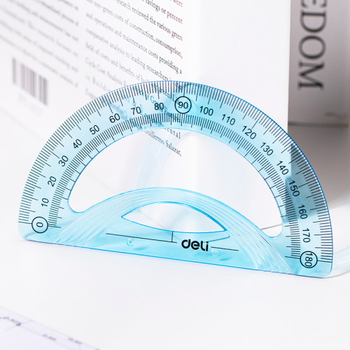 Набор линеек Deli "Woove" (треугольник .2 шт, линейка 20 см,транспортир)