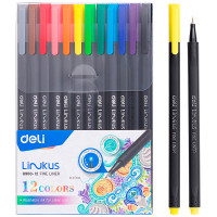 Набор линеров DELI "Linkus", 12 цветов