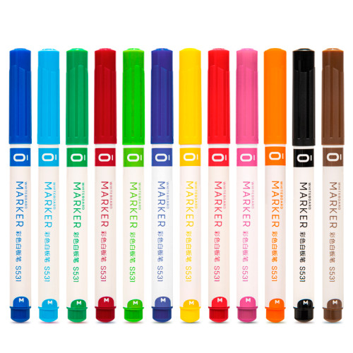 Набор маркеров для доски, DELI "S531", 12 цветов