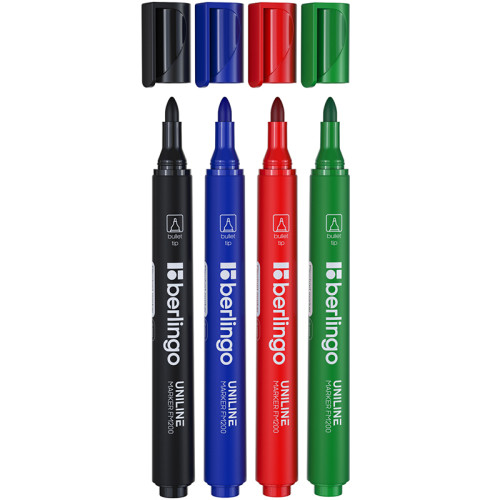 Набор маркеров для флипчарта Berlingo "Uniline FM200", 4 цвета