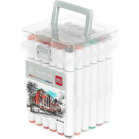 Набор маркеров для скетчинга DELI, двухсторонний 1/6 мм, 36 цветов, пластиковый кейс