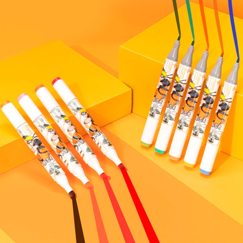 Набор маркеров для скетчинга DELI "Naruto", двухсторонний, 40 цветов