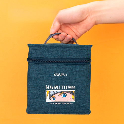 Набор маркеров для скетчинга DELI "Naruto", двухсторонний, 40 цветов