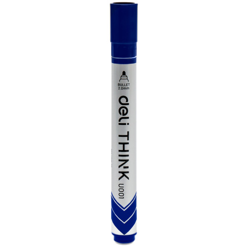 Набор маркеры и губка для доски, DELI "U101", синий и черный