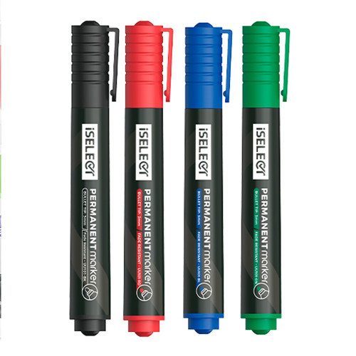 Набор перманентных маркеров i Select, 2 мм, 4 цвета