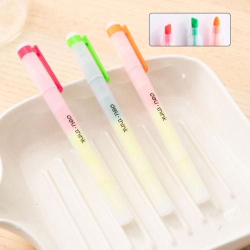 Набор текстовыделителей DELI "Think" 1-3 мм, 4 цвета, 6 штук