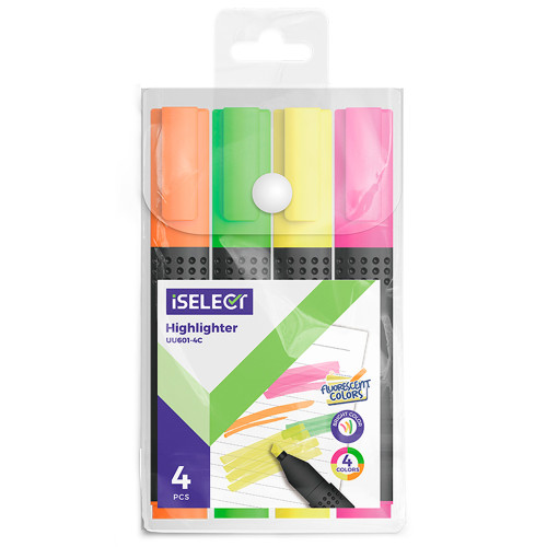 Набор текстовыделителей i Select 1-4 мм, 4 цвета