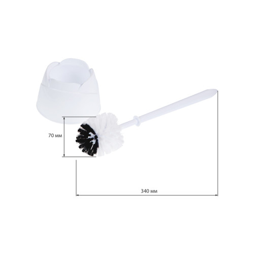 Набор туалетный OfficeClean, 34 x 7 см, пластик, белый