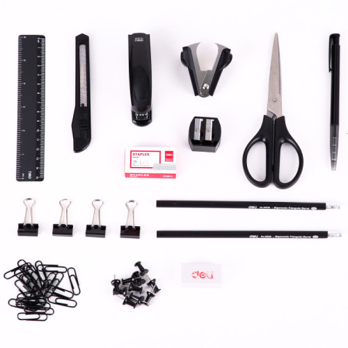 Настольный набор DELI "E38250A", 15 предметов, черный