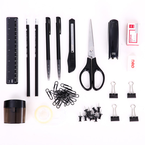 Настольный набор DELI "E38251A", 17 предметов, черный