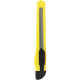 Нож канцелярский BASY, 9 мм, с фиксатором, желтый, европодвес