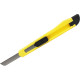 Нож канцелярский BASY, 9 мм, с фиксатором, желтый, европодвес