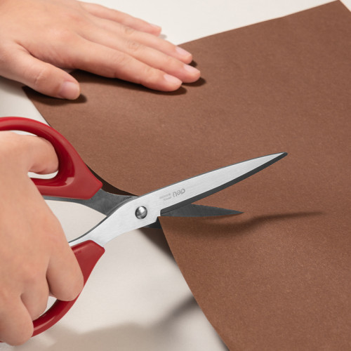 Ножницы DELI, 210 мм, пластиковые ручки, цвет ассорти 