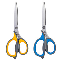 Ножницы DELI "Ergo", 210 мм, нержавеющая сталь, прорезиненные ручки, ассорти