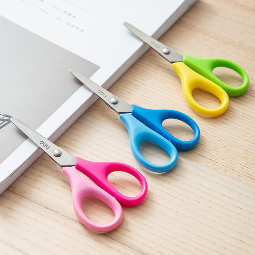 Ножницы DELI "Magic Zoo 60100" 115 мм, пластиковые ручки, цвет ассорти