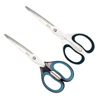 Ножницы DELI "Soft-touch", 175 мм, прорезиненные ручки, ассорти