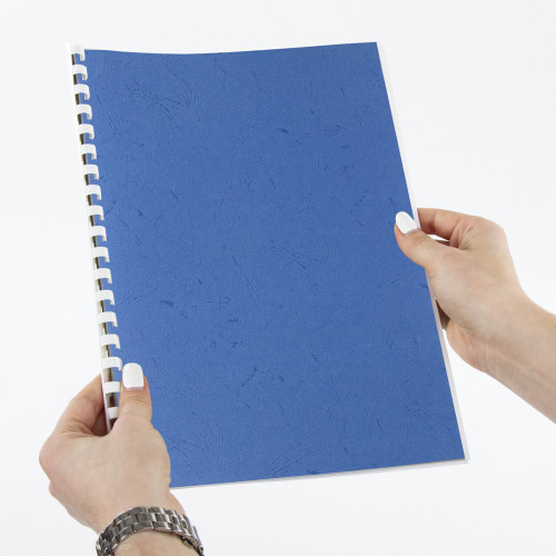 Обложка для переплета BRAUBERG, А4, картон, 230 гр, синяя