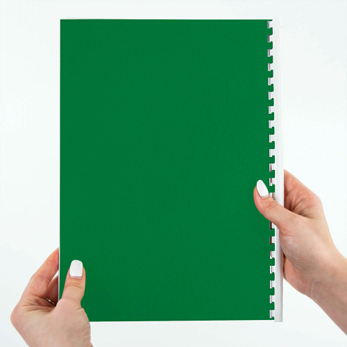 Обложка для переплета BRAUBERG, А4, картон под кожу, 230 гр, зеленая