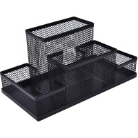 Органайзер BASY металлический на 4 отделения, 205х105х95 мм, черный