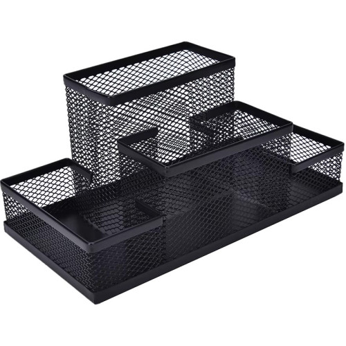 Органайзер BASY металлический на 4 отделения, 205х105х95 мм, черный