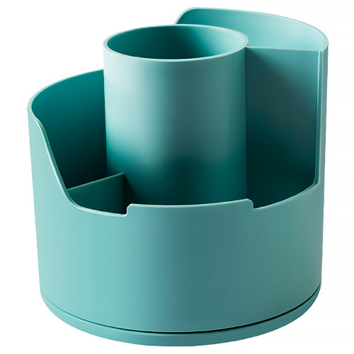 Органайзер DELI "LonGreen" 125х125х114 мм, на 4 отделения, вращающийся, синий