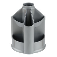 Органайзер СТАММ "Mini Desk" вращающийся, серый металлик