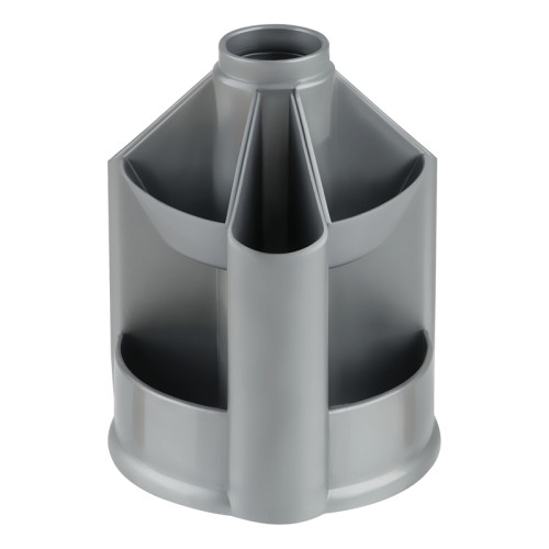 Органайзер СТАММ "Mini Desk" вращающийся, серый металлик