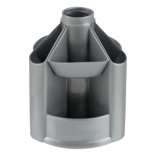 Органайзер СТАММ "Mini Desk" вращающийся, серый металлик