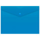 Папка-конверт на кнопке Бюрократ, А5, 180 мкм, синяя