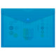 Папка-конверт на кнопке Бюрократ, А5, 180 мкм, синяя
