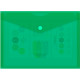 Папка-конверт на кнопке Бюрократ, А5, 180 мкм, зеленая