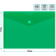 Папка-конверт на кнопке Бюрократ, А5, 180 мкм, зеленая
