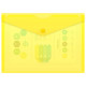 Папка-конверт на кнопке Бюрократ, А5, 180 мкм, желтая