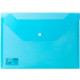 Папка-конверт на кнопке DELI "Aurora", А4, 0,12 мм, голубая