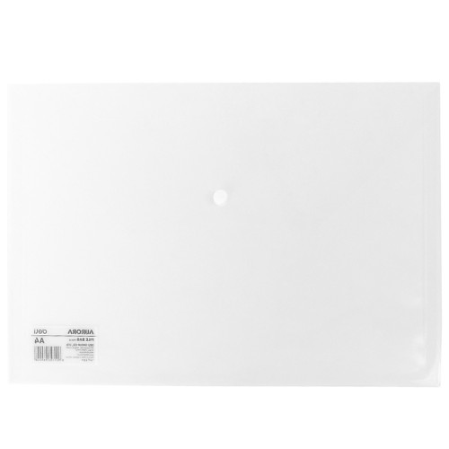 Папка-конверт на кнопке DELI "Aurora", А4, 0,12 мм, прозрачная