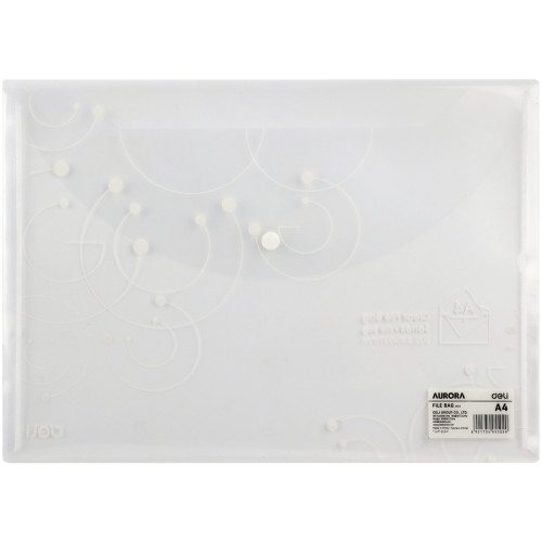 Папка-конверт на кнопке DELI "Aurora", А4, 0,16 мм, ассорти