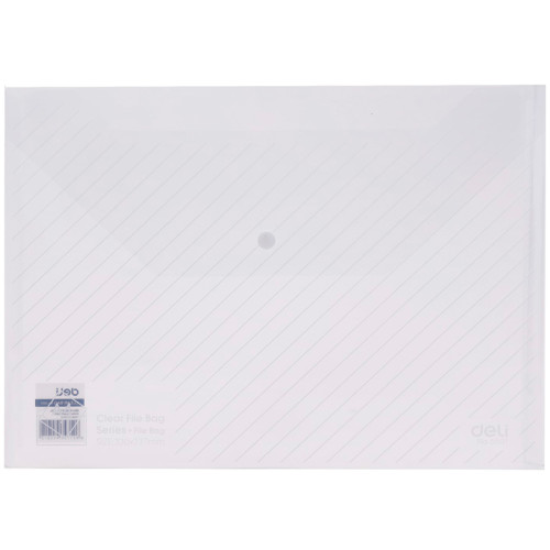 Папка-конверт на кнопке DELI "Aurora", А4, 0,16 мм, полоска, ассорти