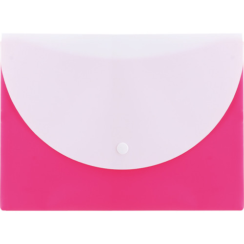 Папка-конверт на кнопке DELI "RIO", А5, 0,18 мм, с карманом, ассорти