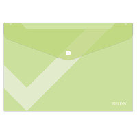 Папка-конверт на кнопке i Select, А4, 0,12 мм, зеленая