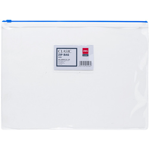 Папка-конверт на молнии DELI "Classic", А4, 0,17 мм, ассорти