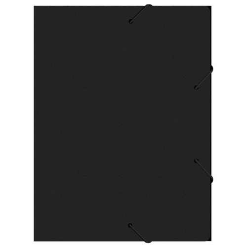 Папка-короб на резинке Бюрократ, А4 пластиковая, 700 мкм, корешок 40 мм., черная