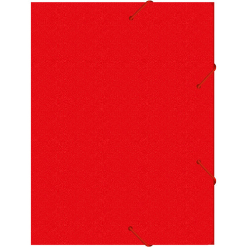 Папка-короб на резинке Бюрократ, А4 пластиковая, 700 мкм, корешок 40 мм., красная