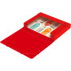 Папка-короб на резинке Бюрократ, А4 пластиковая, 700 мкм, корешок 40 мм., красная